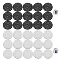 30pcs/Set Plastic Black White Checkers Backgammon Chess Pieces with 2 Dice Home Party Table Board Game for Adults Kids Toys