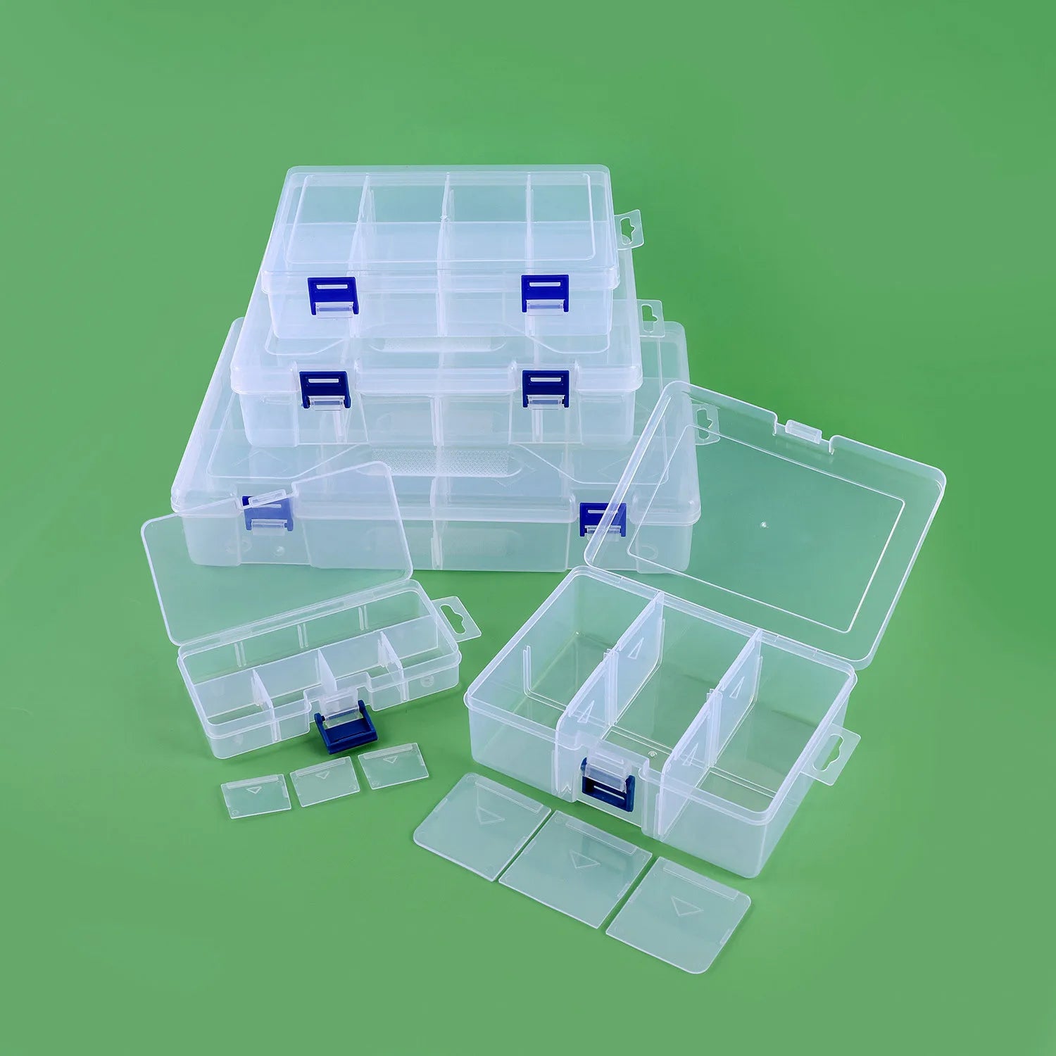 Multi Grids Plastic Detachable Storage Boxes Bins for Tools&Jewelry&Fishing Gear&Screw Desk Organizer cajas de madera