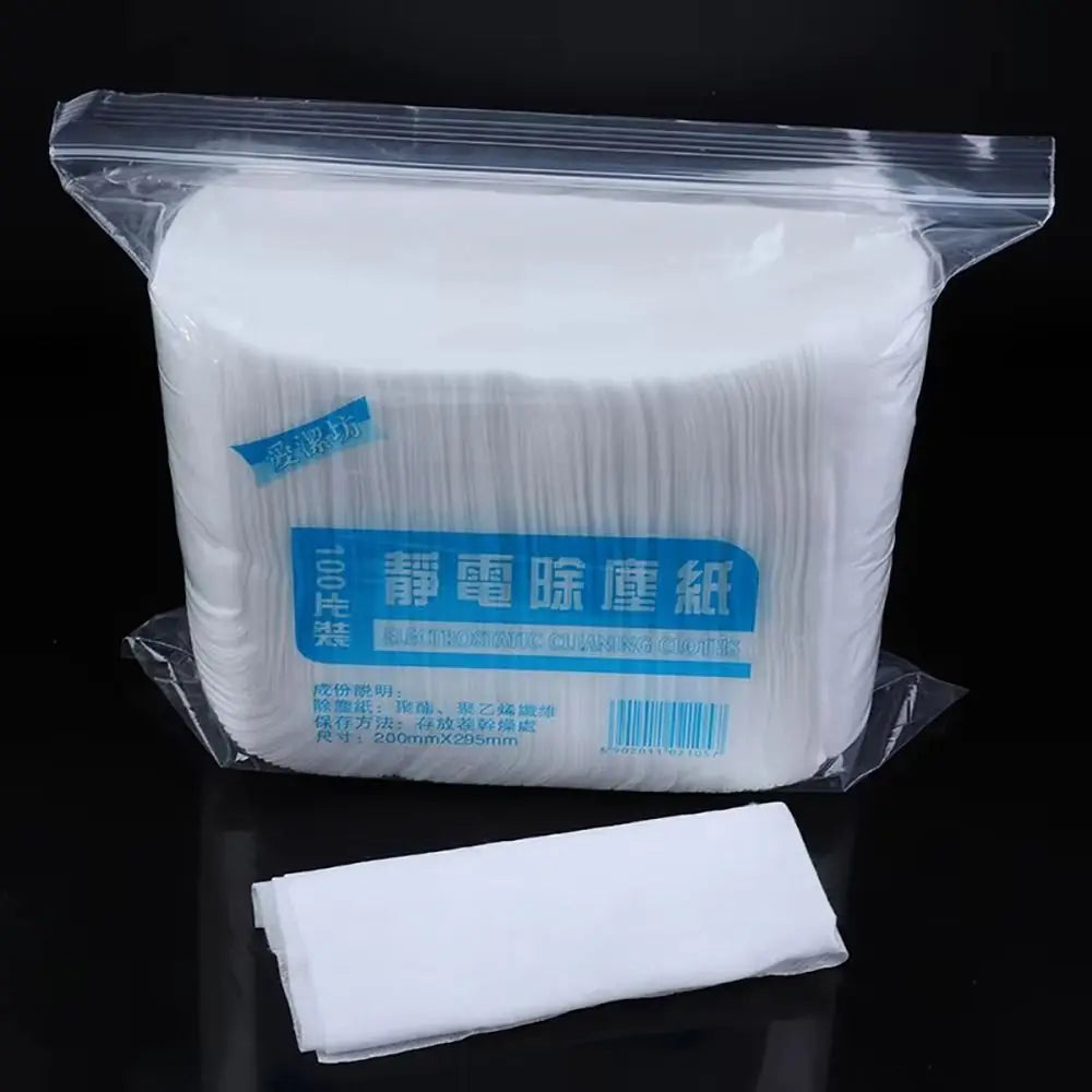 100Pcs 30x20cm Disposable Electrostatic Dust Removal Mop Paper Home Cleaning Wipes Tiles Cleaning Cloth Accessories