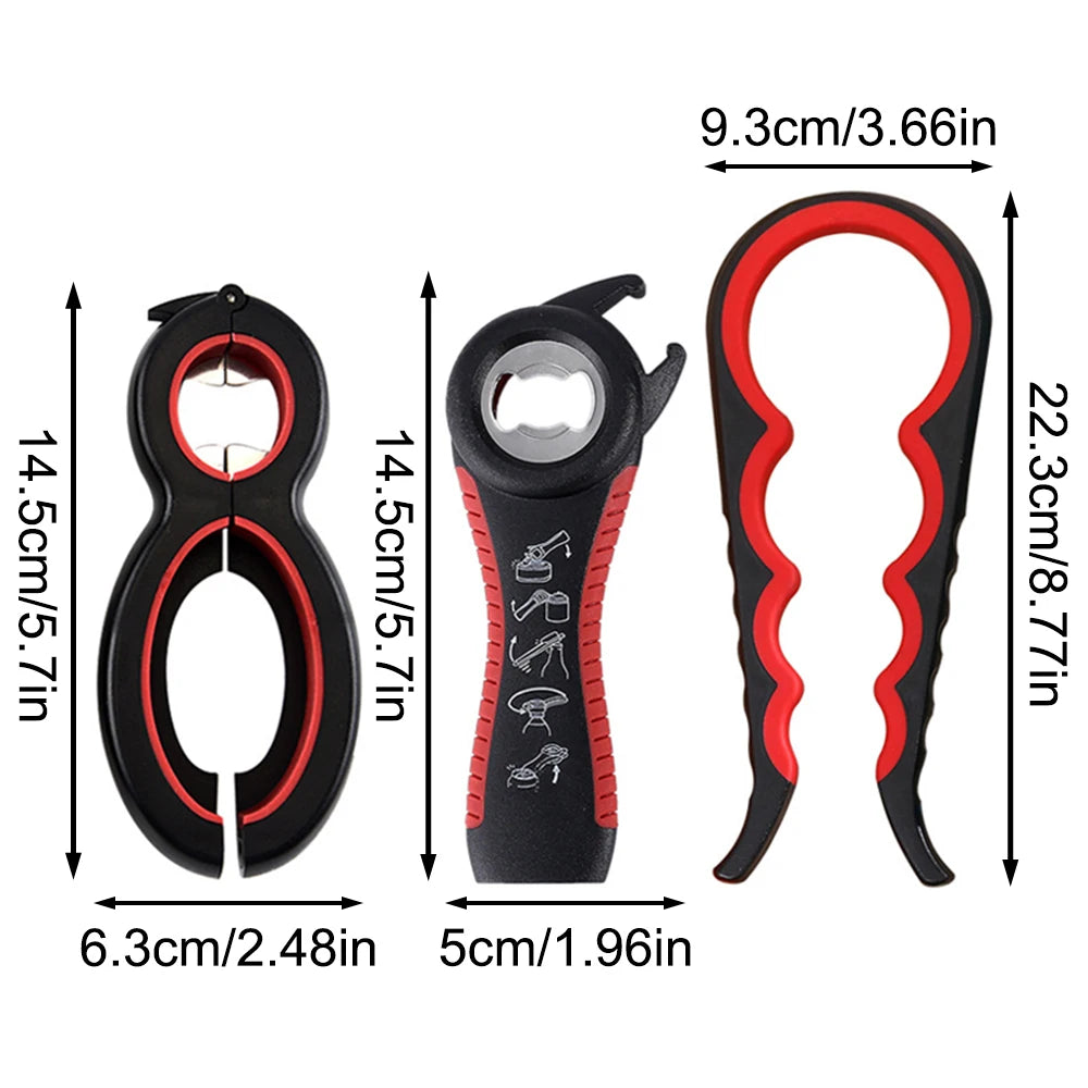 Can Opener Multi Functional Four In One Beverage Bottle Opener Cap Twister Four Position Can Opener Anti Slip Cap Twister