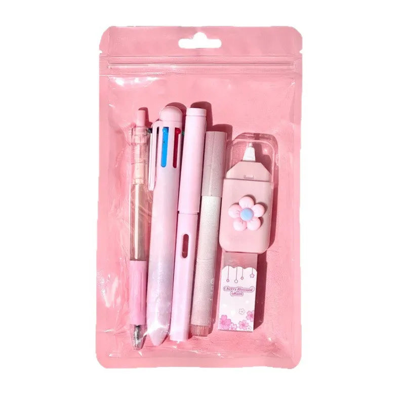 Multifunctional stationery set with high aesthetic gradient student learning