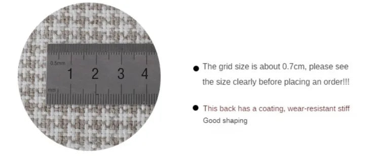 High-end Thousand Bird Grid Sofa Fabric Thickening Plaid Cotton Linen Cloth Tablecloth Pillow Cushion Cover Handmade DIY Fabric