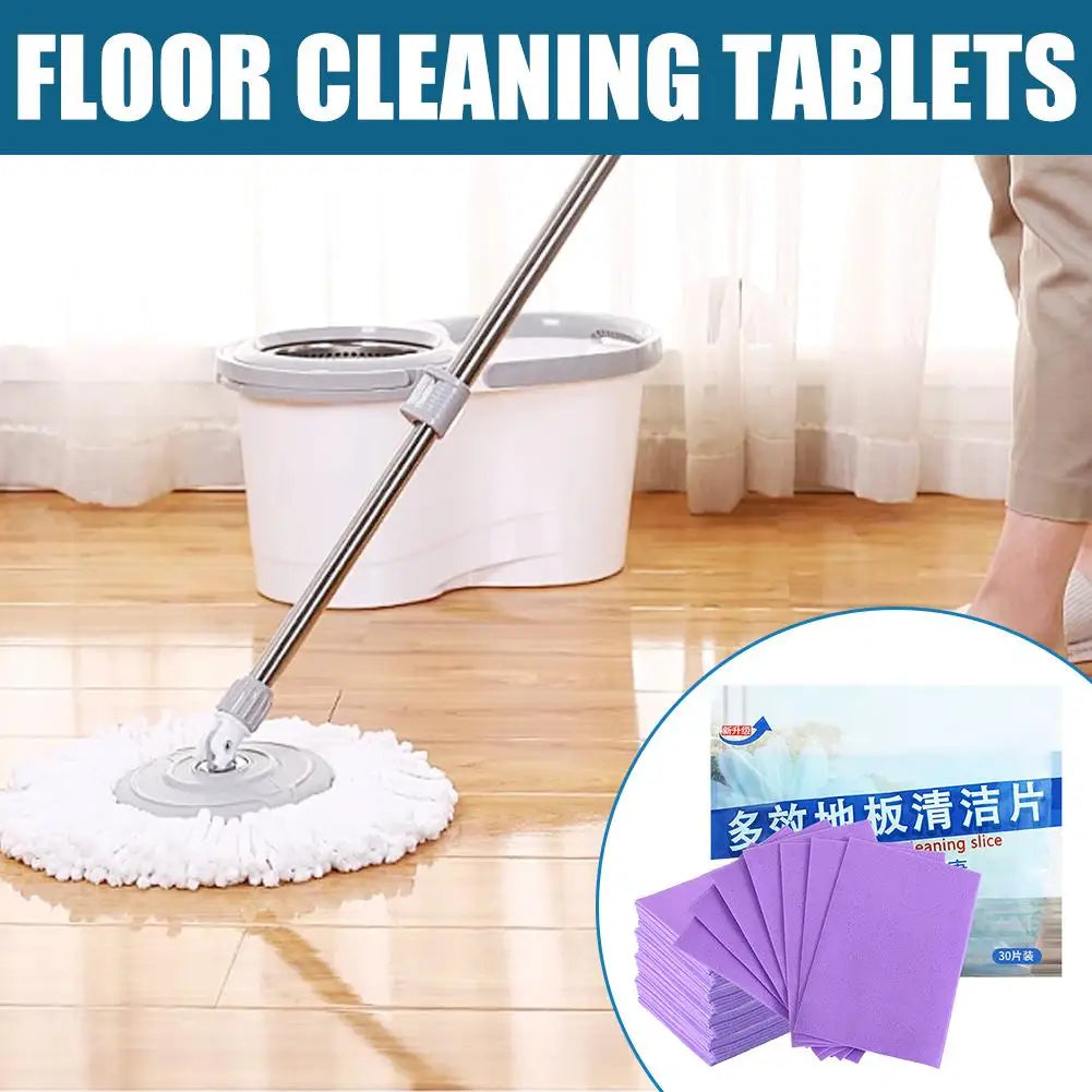 30pcs Water Soluble Floor Cleaning  Sheet Mopping The Floor Wiping For Wooden Floor Tiles Toilet Household Cleaning