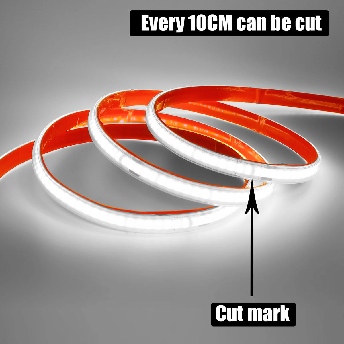 AC COB Strip Waterproof 10cm Cut Home Decor Flexible Ribbon Rope