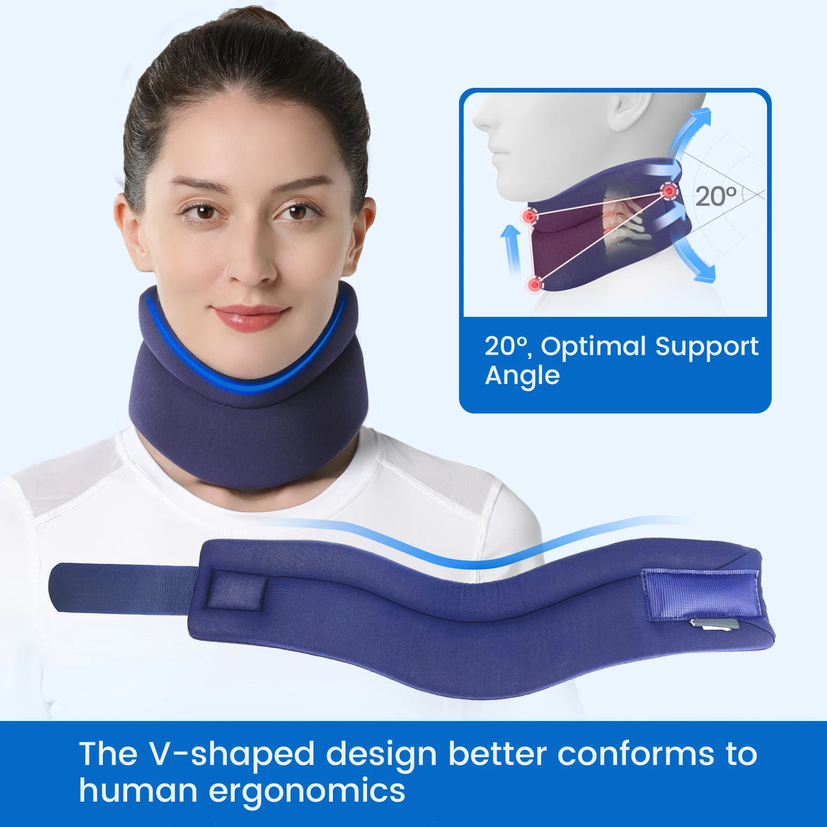 VELPEAU Foam Neck Support Brace for Neck Pain and