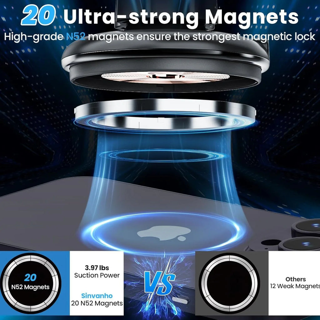 Car phone holder, multifunctional car cup holder suction, mobile phone navigation holder, magnetic wireless charger