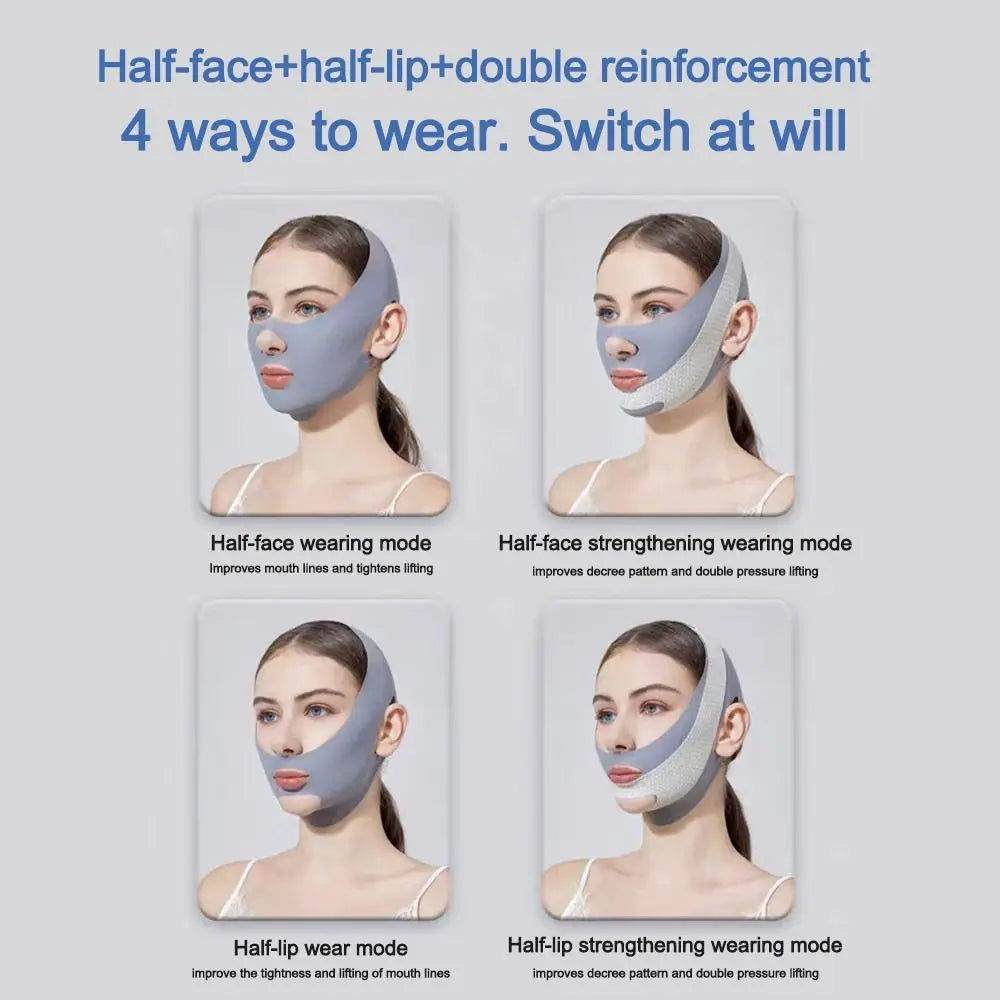 Adjustable Face Sculpting Sleep Mask Elastic Slimming Strap Lifting Tightening Mask Breathable Skin Care V Line Shaping Mask
