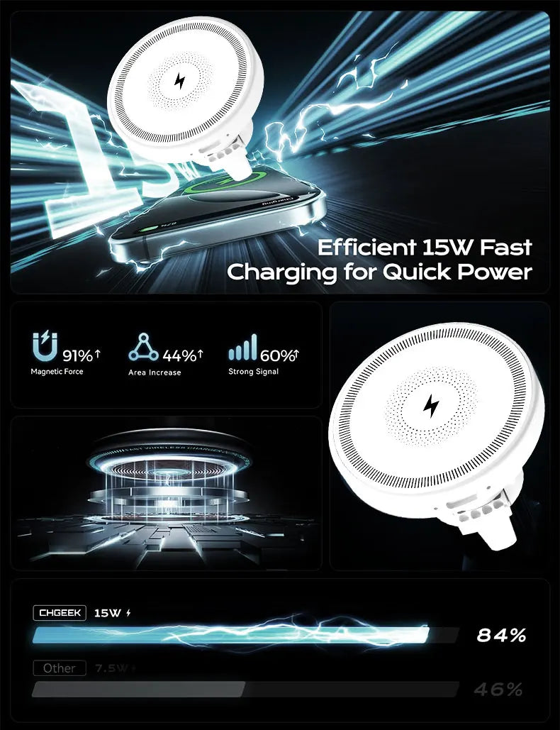 Car Magnetic Wireless Charger Air Vent Phone Holder Stand For Magsafe iPhone 17 16 15 14 13 12 Pro Max Air Outlet Fast Charging