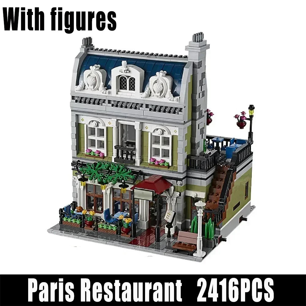 Creatoring Expert Pet Book Shop Town Hall Downtown Diner Model Moc Modular Building Blocks Brick Bank Cafe Corner Toys Parisian