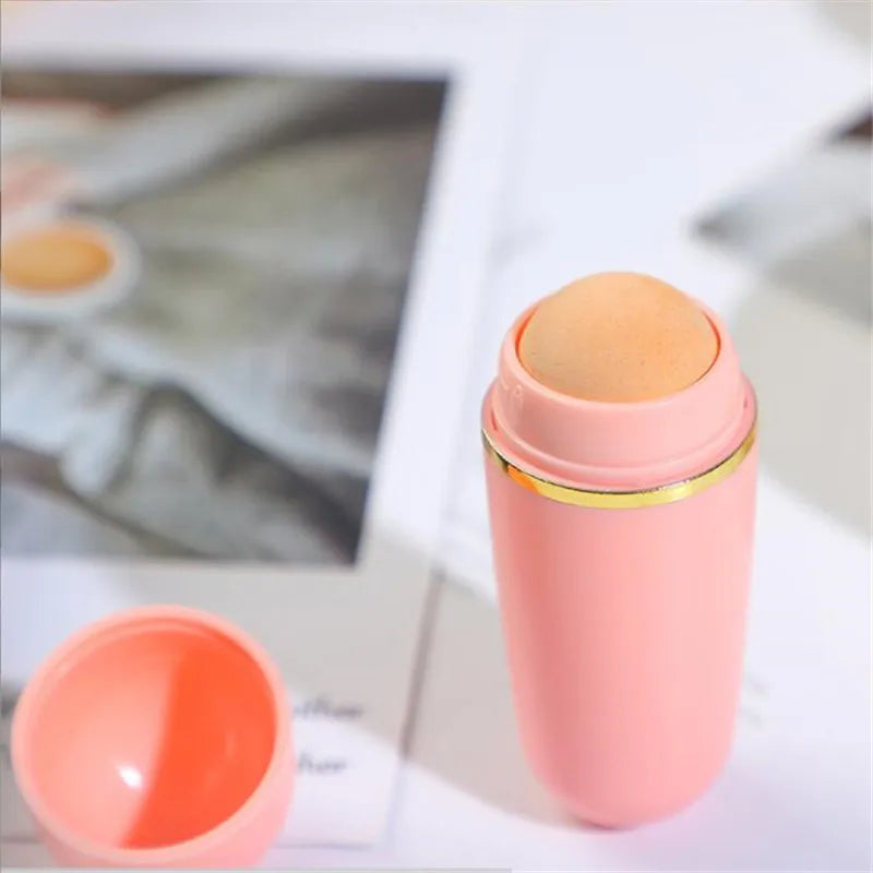 Face Oil Absorbing Roller Natural Volcanic Stone Massage Body Stick Makeup Face Skin Care Tool Facial Pores Cleaning Oil Roller