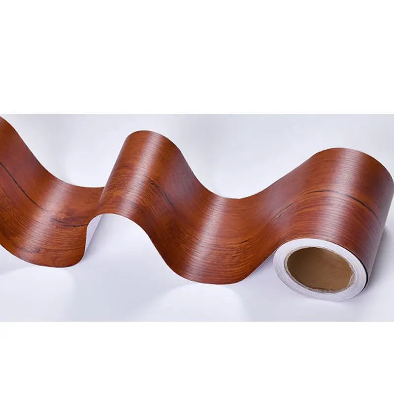 10M Realistic Wood Grain Repair Duct Tape Furniture Renovation Adhensive Skirting Waist Line Floor Stickers Home Decor