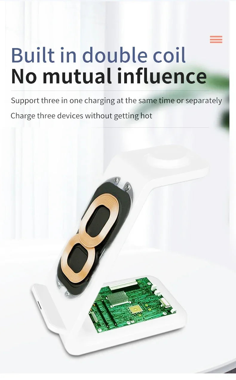 3 in 1 30W Travel Wireless Charger For Samsung Galaxy S23 S22 Watch 6 pro/5/4/3 Active 1 2 Buds Pro Plus Fast Charging Station