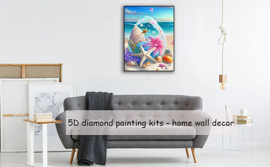Starfish 5D Diamond Painting Fantasy Shell Seaside Scenery Full Diamond Embroidery Mosaic Cross Stitch Kits Bedroom Home Decor