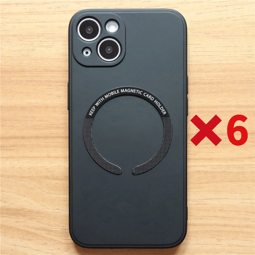 6Pcs for Magsafe Magnetic Plate Ring Universal Metal Sticker Support Wireless Charger Metal Plate Sheet for Magnet Car Holder