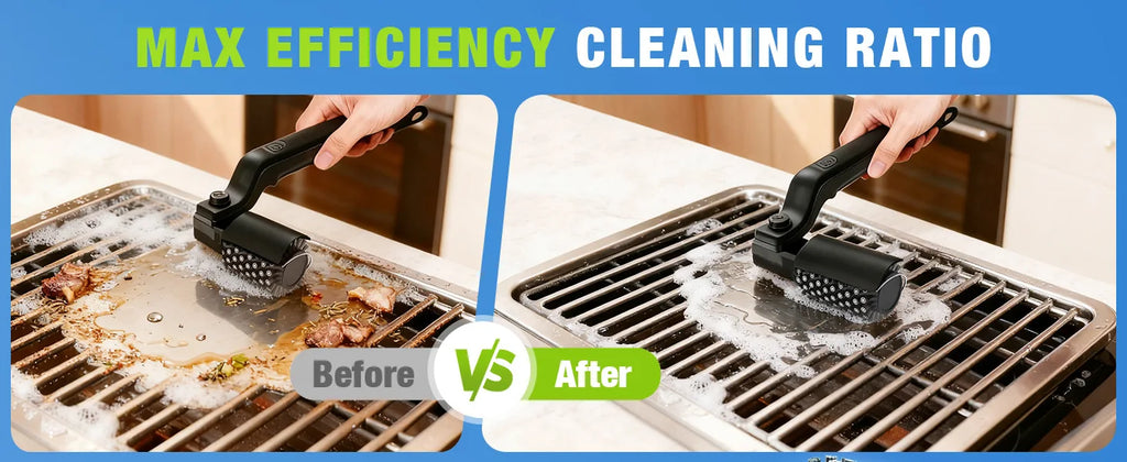 Electric Rotary Grill Brush Wireless Stainless Steel BBQ Cleaner Brush 3-Speed Power Control for Outdoor Gril BBQ Accessoires