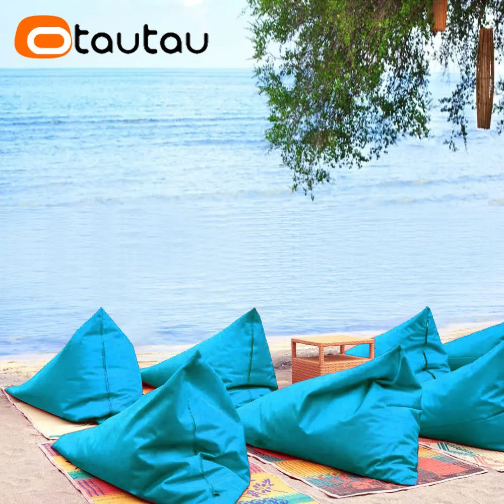 OTAUTAU Retangular Swimming Pool Floating Bean Bag Pouf Cover No Filler Waterproof Beach Pillow Sac Salon Sofa Bed Chaise Lounge