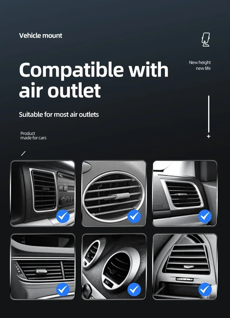 15W Fast Wireless Charger Car Mount for Air Vent Mount Car Phone Holder Rotating Intelligent Infrared Wireless Charging Charger