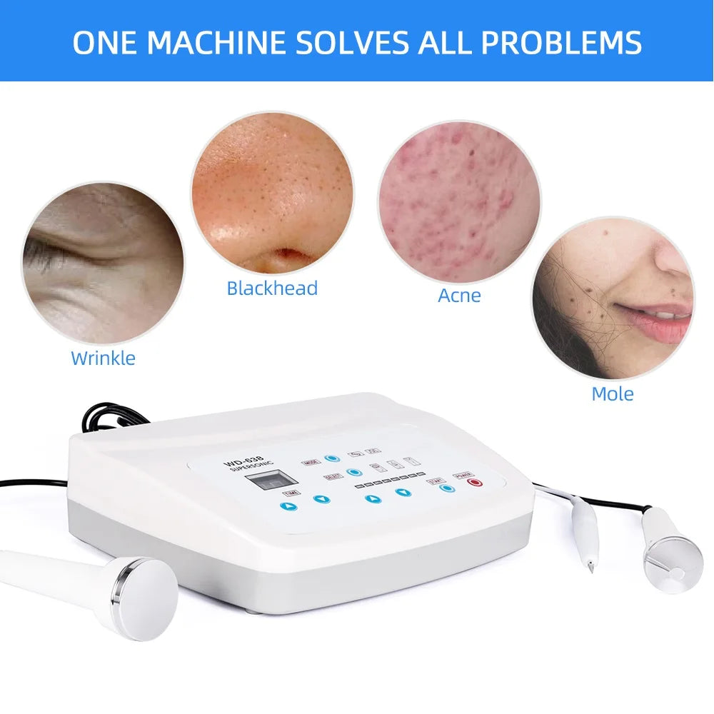 3In 1 RU-638 Ultrasonic Facial Machine Spot Tattoo Removal Anti Aging Ultrasound Facial Body Massage Skin Care Beauty Instrument