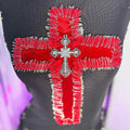 Harajuku Y2K TOPS Pin E-Girls Club Wear Rave Outfits Cross Emo