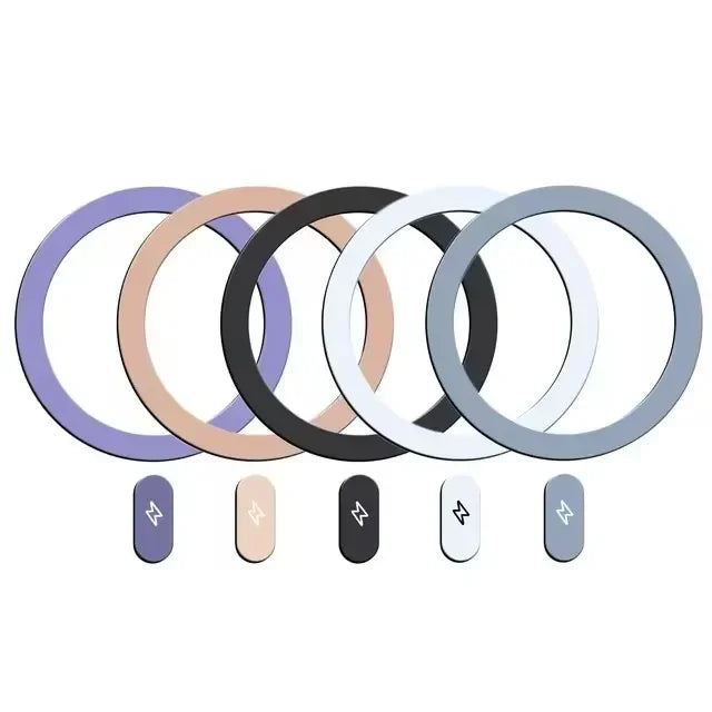1-5Pcs Universal Metal Plate Ring for Magsafe Magnetic Wireless Charger Iron Sheet Sticker Car Phone Holder for IPhone 14 15 16