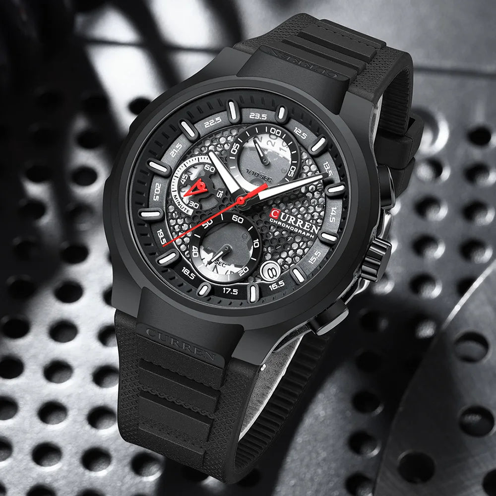 CURREN Men Watch Quartz Wristwatch Waterproof Chronograph Smart Male