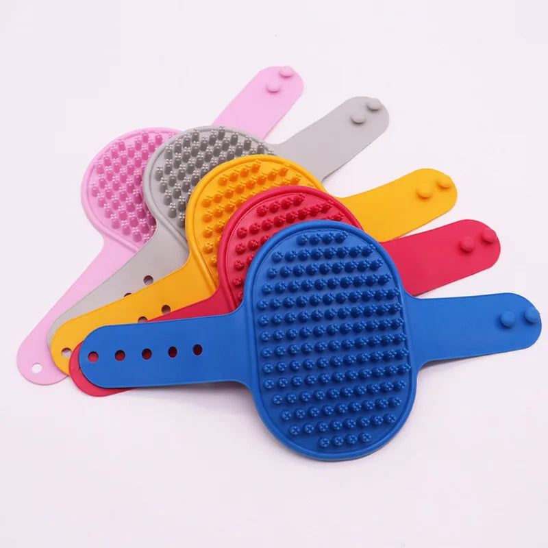 Silicone pet bathing brush