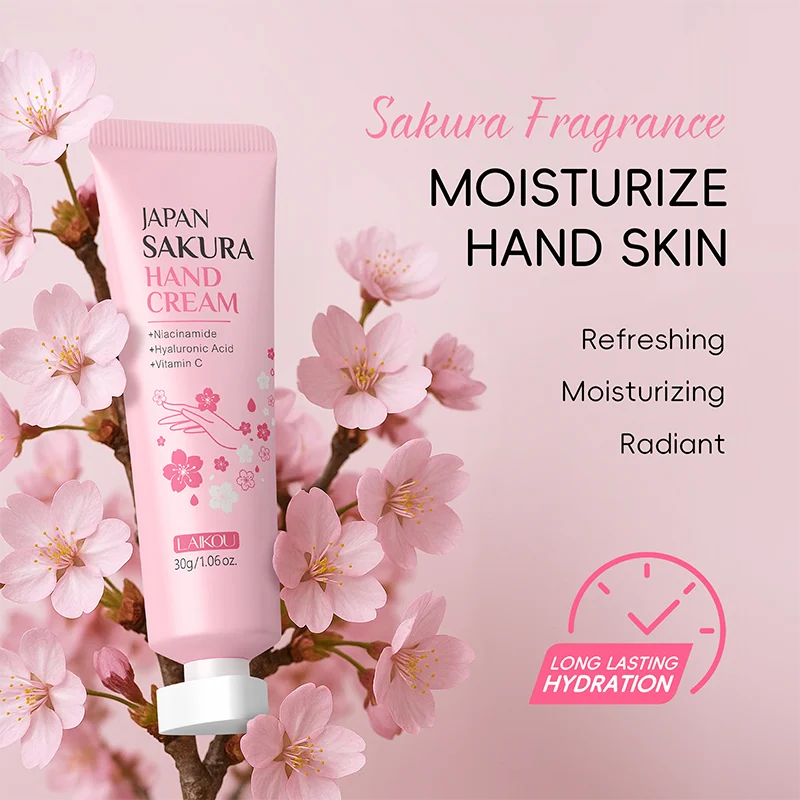 Sakura Nourishing Hand Cream Hands Moisturizing Anti-chapping Brightening Hydrating Hand Cream Hand Skin Care Products Wholesale