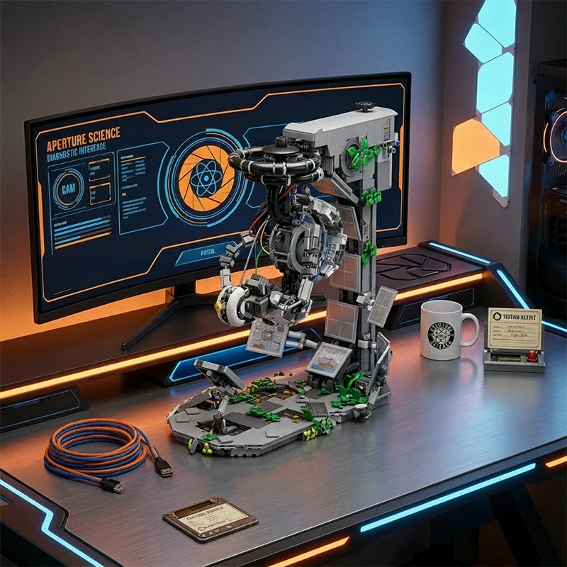 GLaDOS Portal 2 with LED Motor Building Blocks Decrypt