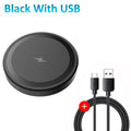 15W Ultra Thin Wireless Charger, Fast Qi Charging Pad with Compact 6cm Size, Lightweight Portable Design for Desk Bedroom Trave