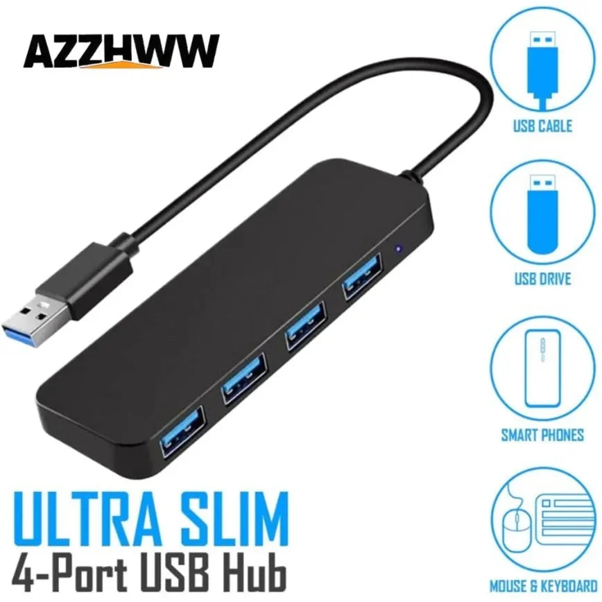 USB 3.0 Hub 4-Port USB Hub USB Splitter Expander