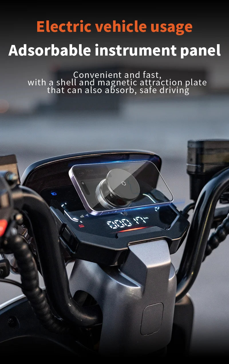 Universal Car Phone Holder Vacuum Suction Cup Strong Magnetic Adsorption 360°Phone Bracket For Gym Kitchen Car Navigation Stand
