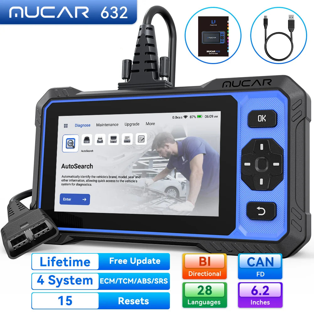 Mucar 632 AI Automotive Tools Life Free Obd2 Scanner