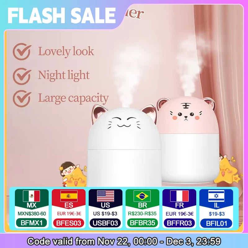 Cute Mini USB Desktop Humidifier