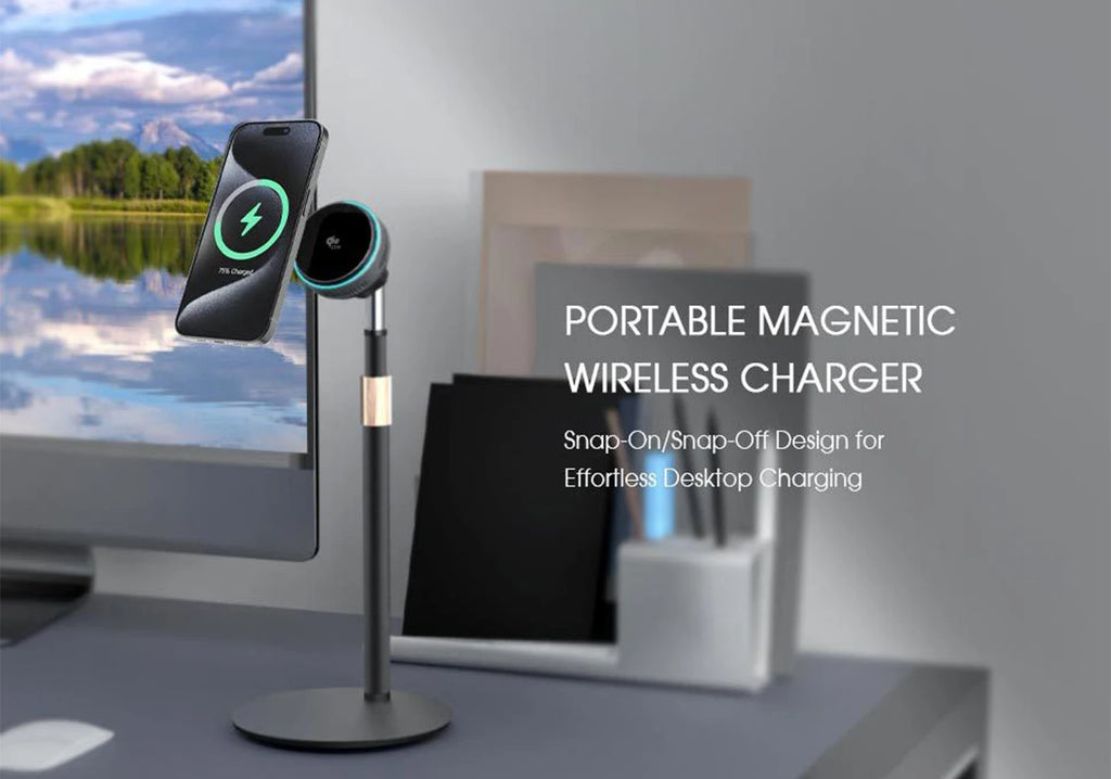 2025 Qi2.2 25w semiconductor-cooled mobile phone radiator, portable magnetic wireless charger with RGB lights.