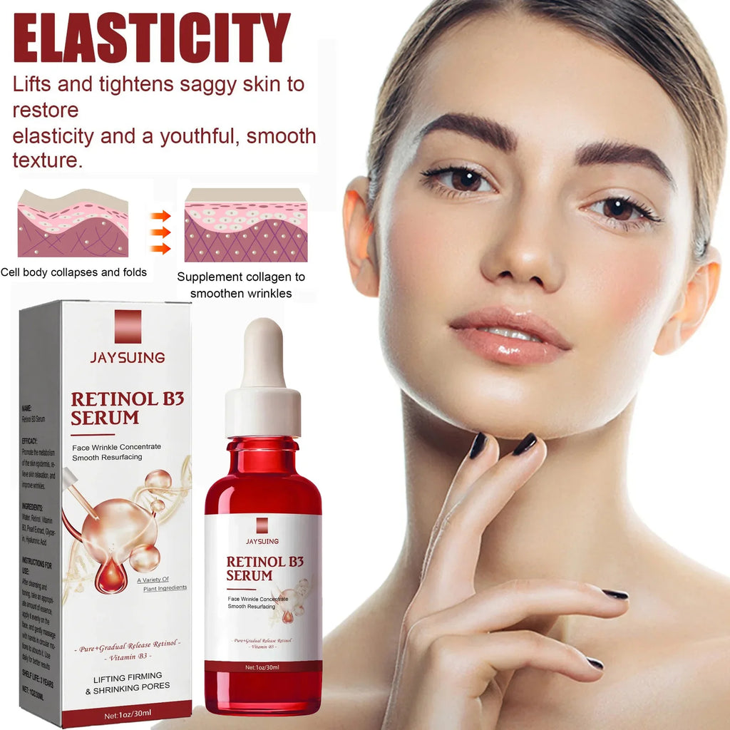 Jayswing Vitamin C B3 Essence Face Retinol Serum Deep Hydration Moisturizer Reduce Fine Lines Whitening Essence Skin Care