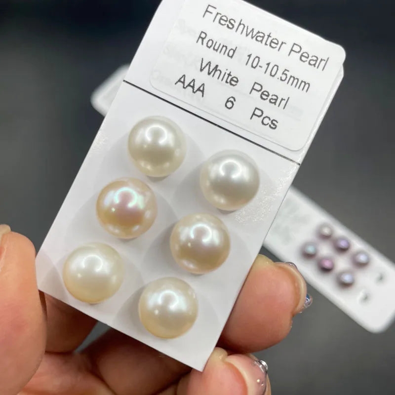 Natural Round Freshwater Pearls White AAA Grade 5mm-5.5mm