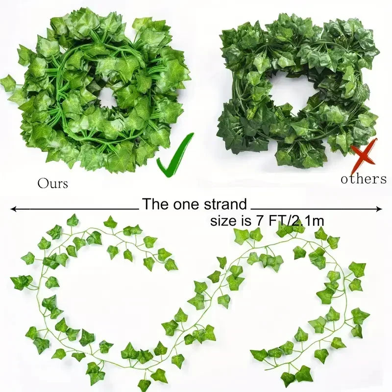 Artificial Green Ivy Leaf Rattan Creeper Leaves Vine Hanging