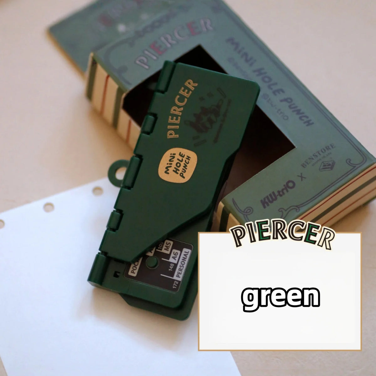 Portable Mini Retro Three-Hole Card Punch