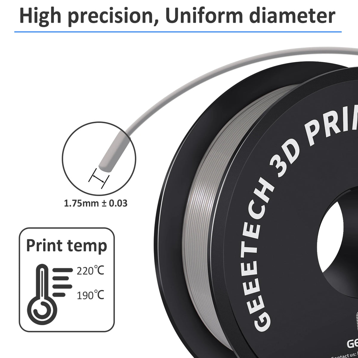 GEEETECH 10Kg In One Box Matte/PETG/Silk PLA/TPU/ABS 3D PLA