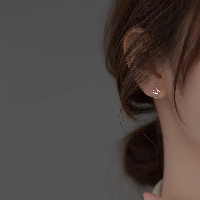 WANTME 925 Sterling Silver Fashion Hollow Out Princess Crown