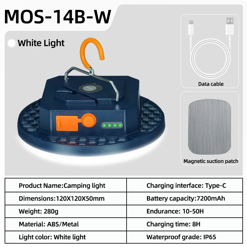 MOSLIGHTING Camping Light Rechargeable Lantern Portable Flashlight Emergency Night