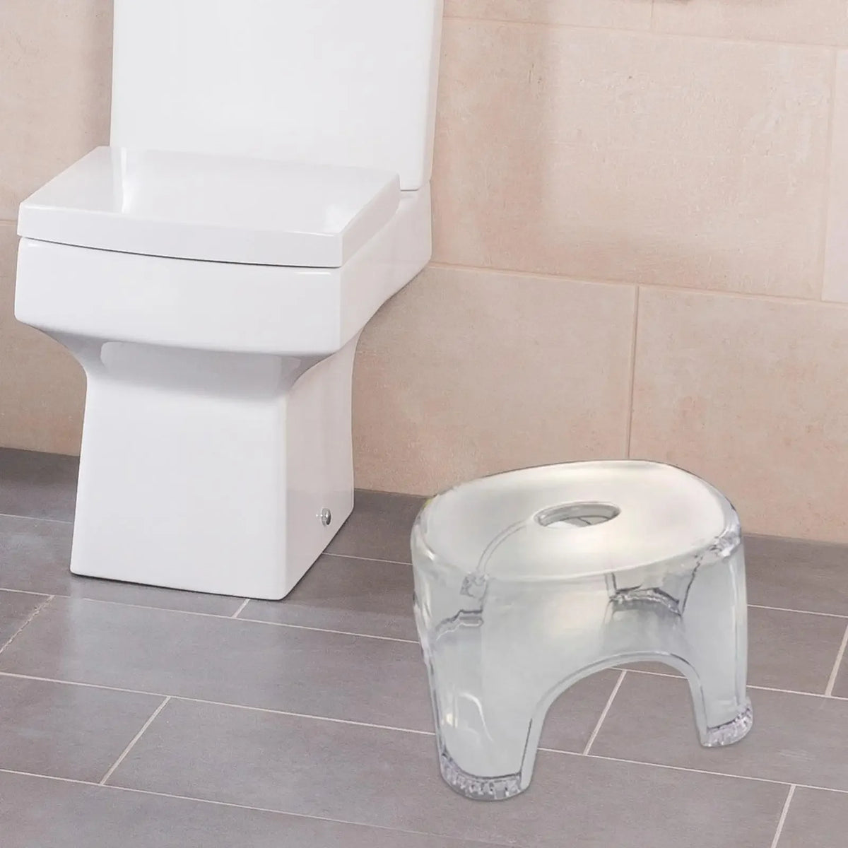 Acrylic Non-Slip Bathroom Stool