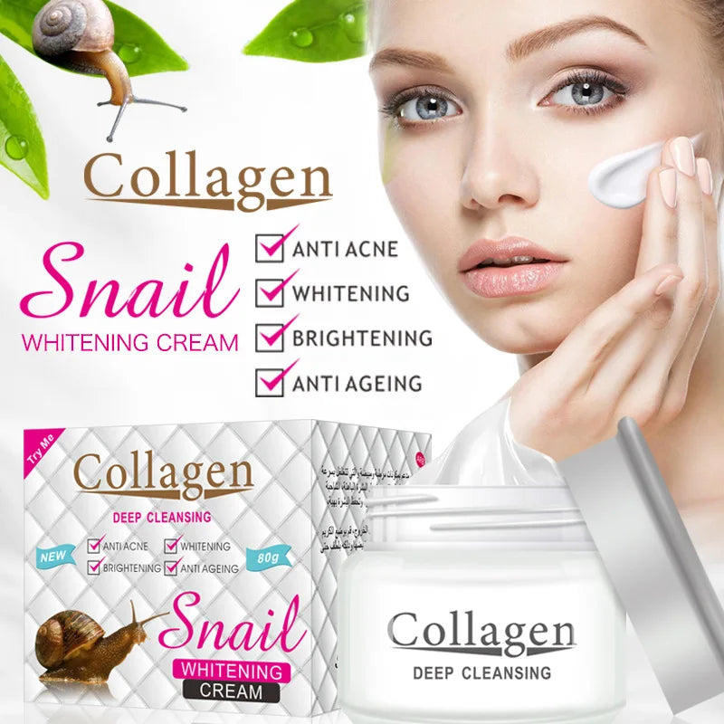 Snail Collagen Face Cream Moisturizing Face skincare Creams Anti Wrinkle Firming Brightening Hydrating Facial Cream Skin Care