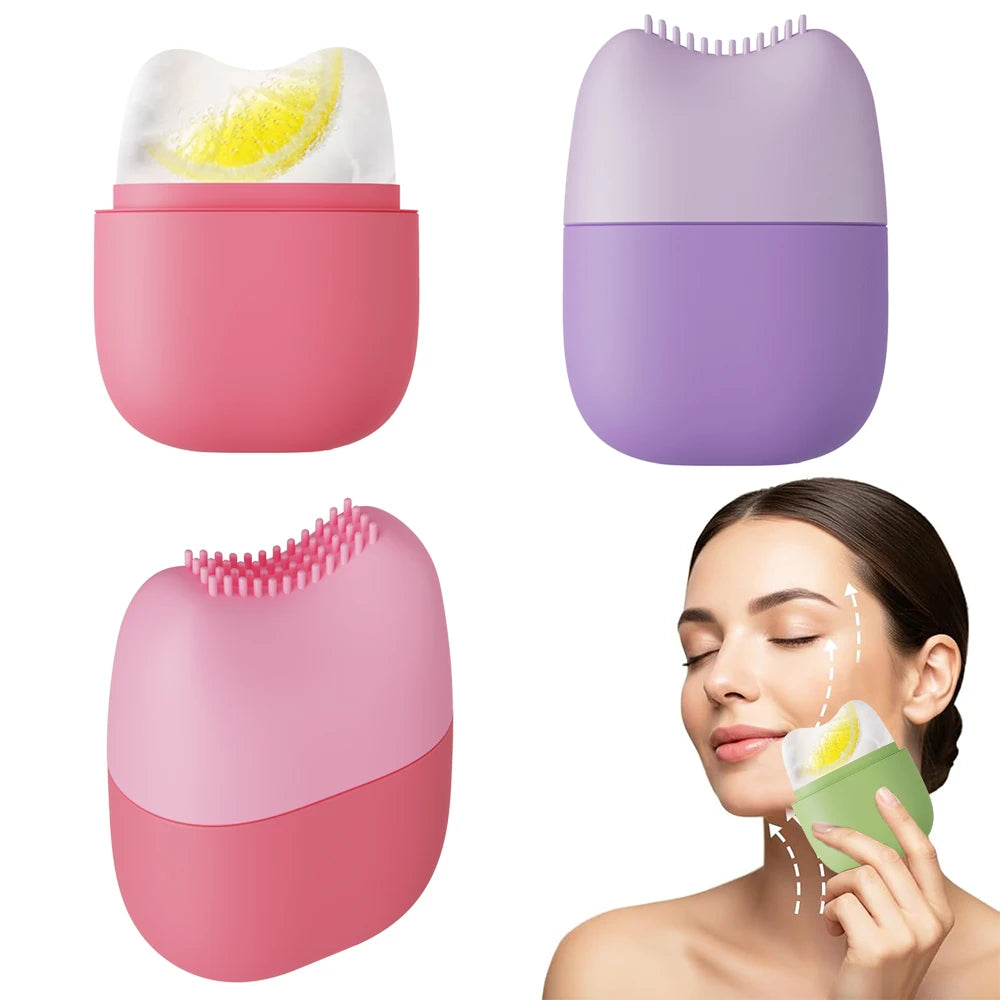 Ice Roller for Face & Eye Face Massage Silicone Ice Mold for Face Beauty Puffiness Relief Facial Massager Skin Care Tools Gifts