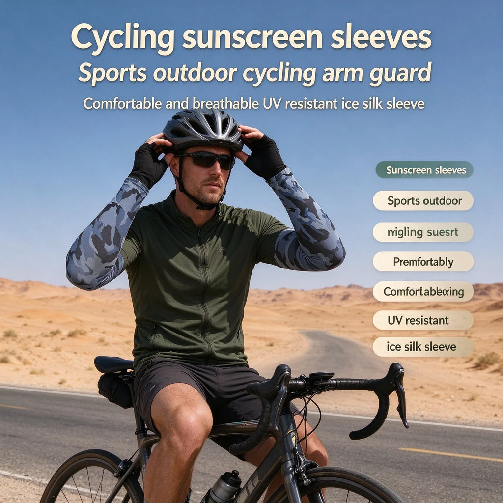 Unisex Ice Silk Arm Sleeves for Hiking Vacation and