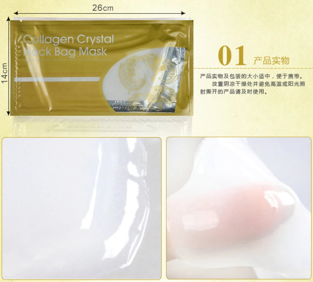 Collagen Crystal Anti Wrinkle Anti Aging Neck Mask Skin Whitening Nourishing Tighten Neck Mask Lift Mask Skin Care