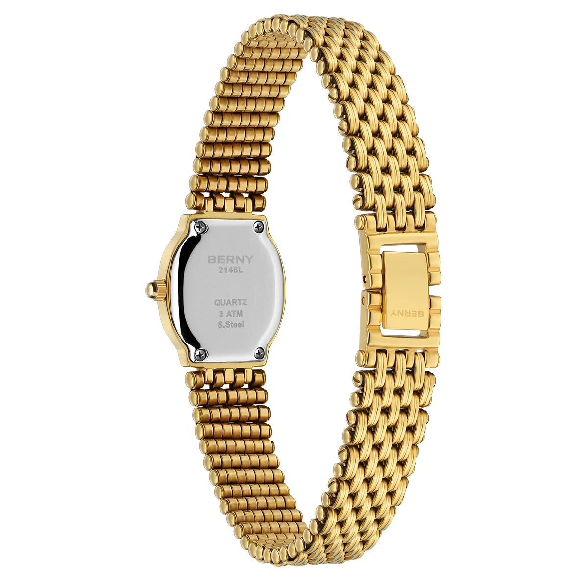 BERNY Golden Women Wristwatch Small Dial Ladies Gold Watch