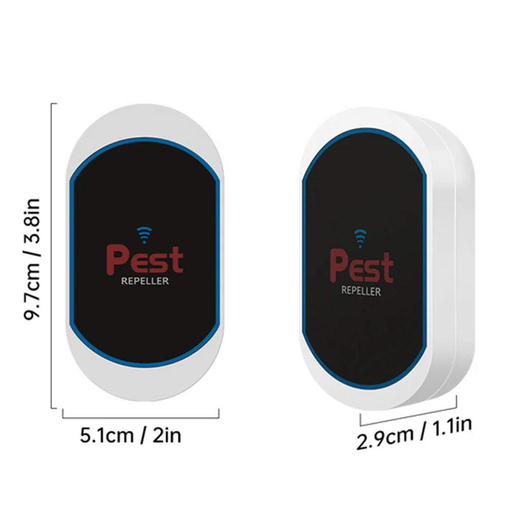 EU plug Ultrasonic Pest Repeller Electronic Pest Repeller No Noise Rat Mosquito Repellent Pest Control Device for Bat Mosquito