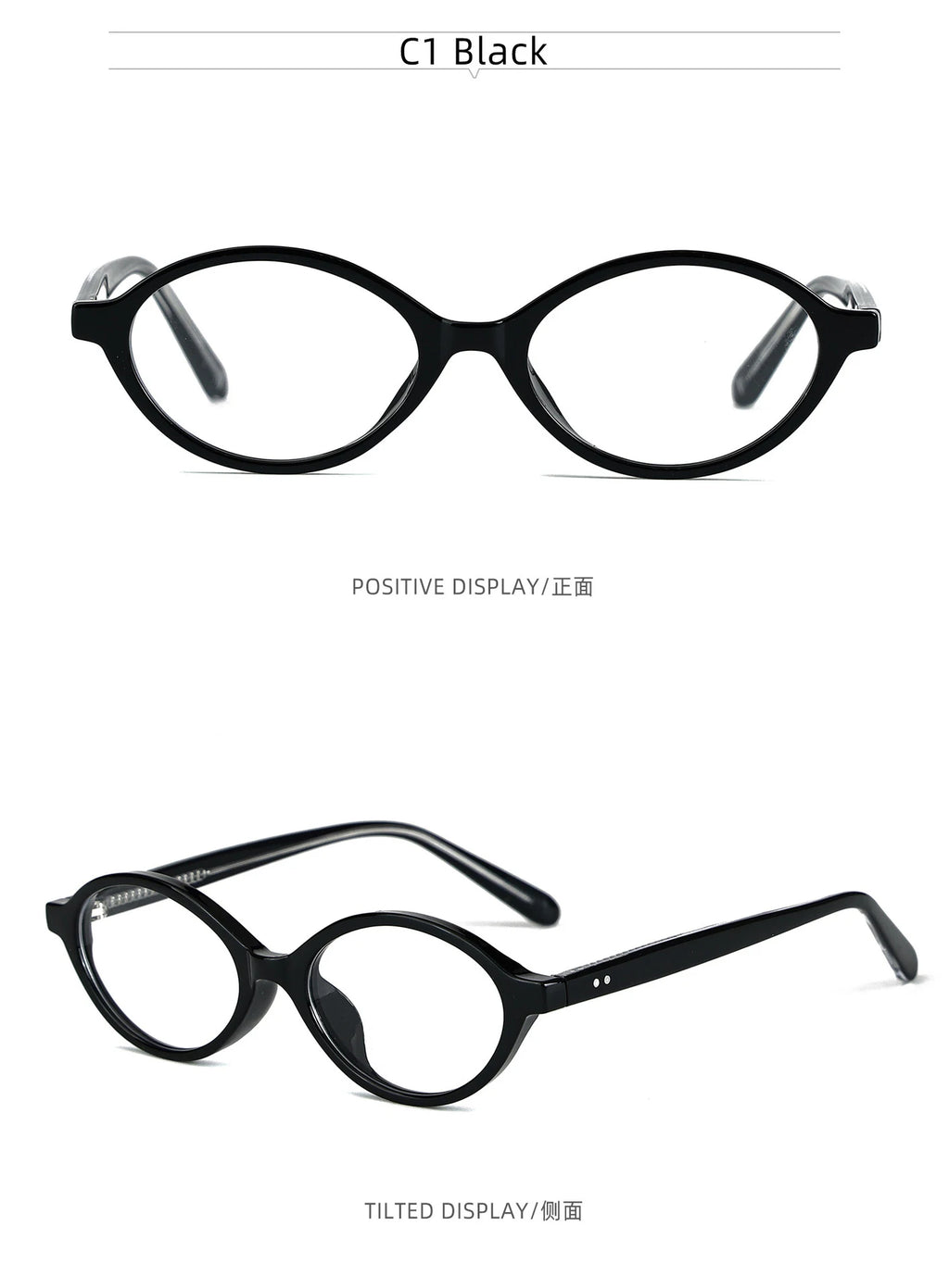 VICKY Fashion Delicate Oval Small Myopia Frames Women Reading Glasses Anti-Blue Light Customizable Prescription Glasses K9142