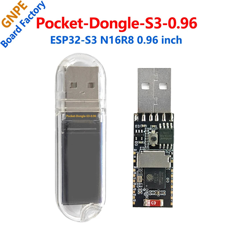 ESP32-S3 USB Dongle Development Board Pocket-Dongle-S3 N16R8 0.96 inch